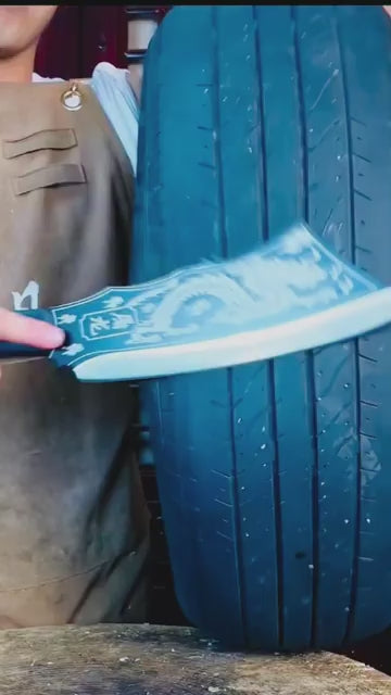 Dragon Chopping Knife Stainless Steel Blade