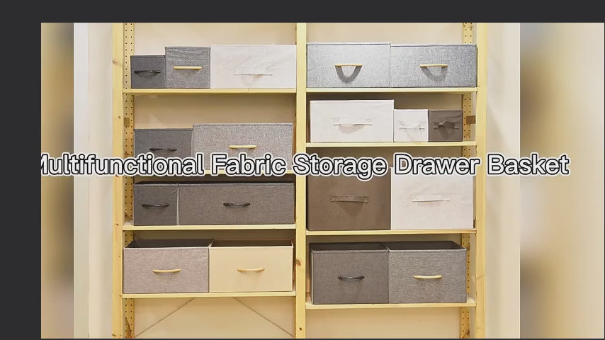 Multifunctional Fabric Storage Drawer Basket pack of 2