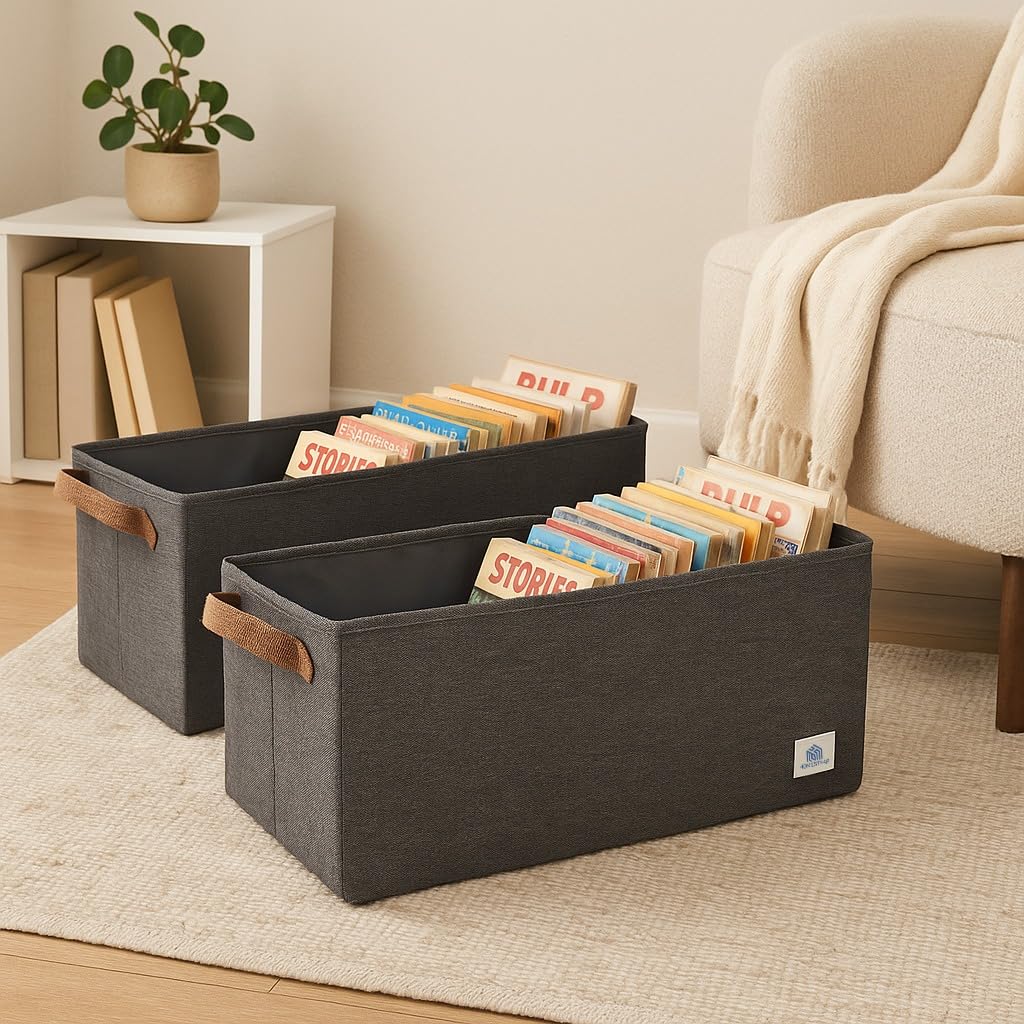 Multifunctional Fabric Storage Drawer Basket pack of 2